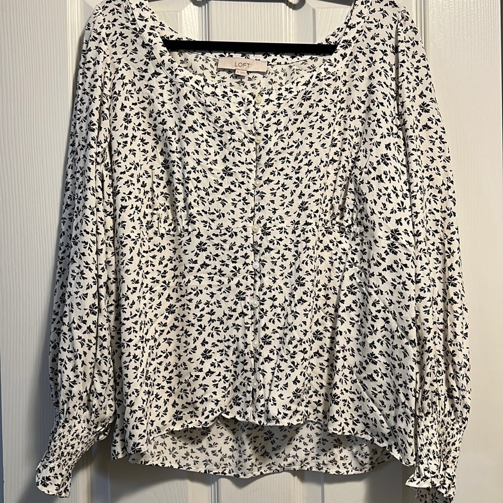 White Pattern Blouse